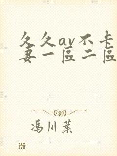 久久av不卡人妻一区二区三区