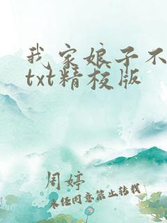 我家娘子不对劲txt精校版