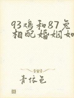 93鸡和87兔相配婚姻如何