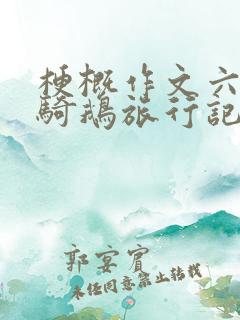 梗概作文六年级骑鹅旅行记节选