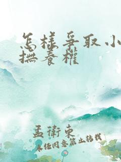 怎样争取小孩的抚养权