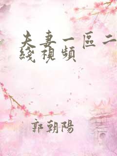 夫妻一区二区在线视频