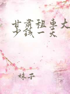 甘肃租车大概多少钱一天