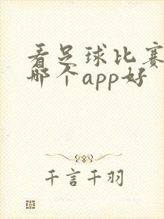 看足球比赛直播哪个app好