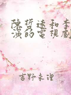 陈哲远和李兰迪演的电视剧