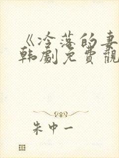 《冷落的妻子》韩剧免费观看