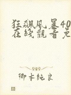 狂飙风暴40集在线观看免费高清