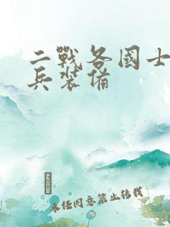 二战各国士兵单兵装备