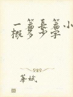 一篇长篇小说大概多少字
