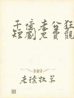 千亿老公狂宠我短剧免费观看高清