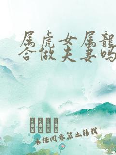 属虎女属龙男适合做夫妻吗