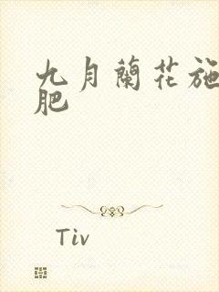 九月兰花施什么肥