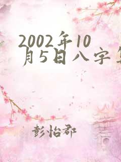 2002年10月5日八字算命