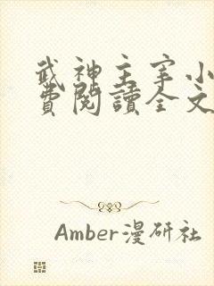 武神主宰小说免费阅读全文无删减
