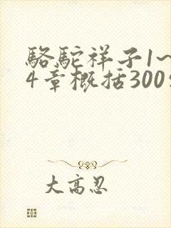 骆驼祥子1~24章概括300字