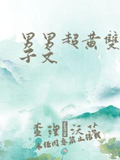 男男超黄双性生子文