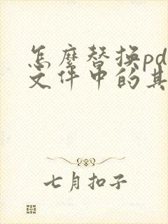 怎么替换pdf文件中的其中一页