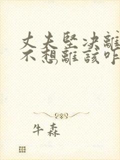 丈夫坚决离婚我不想离该咋样挽救