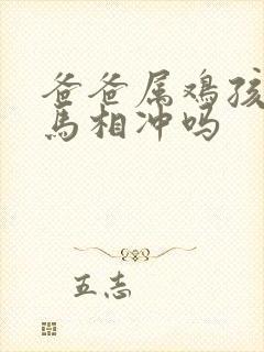 爸爸属鸡孩子属马相冲吗