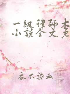 一级律师木苏里小说全文免费阅读免费