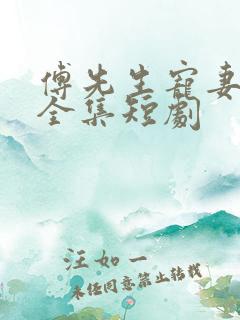 傅先生宠妻无度全集短剧