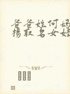 爸爸姓何妈妈姓杨取名女娃