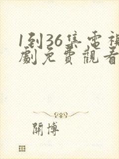 1到36集电视剧免费观看35集