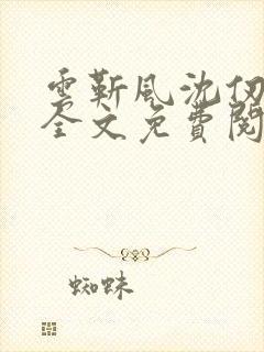 云靳风沈仞小说全文免费阅读
