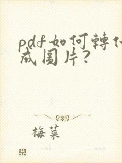 pdf如何转化成图片?