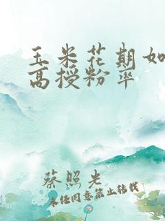 玉米花期如何提高授粉率