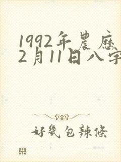 1992年农历2月11日八字命格