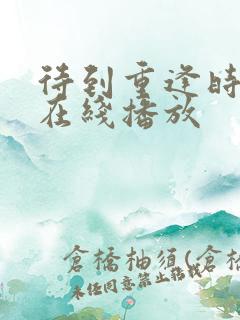 待到重逢时泰剧在线播放