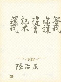 还记得你答应过我不会让我