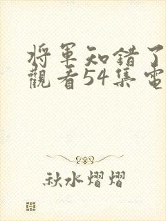 将军知错了免费观看54集电视剧