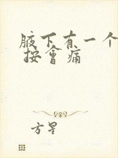 腋下有一个硬块 按会痛