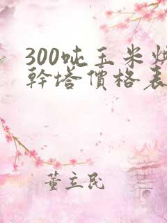 300吨玉米烘干塔价格表