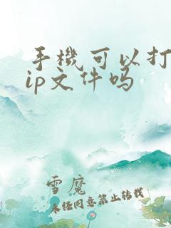 手机可以打开zip文件吗
