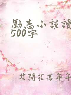 励志小说读后感500字