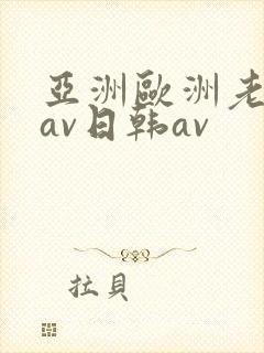 亚洲欧洲老熟妇av日韩av