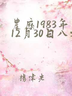 农历1983年12月30日八字排盘