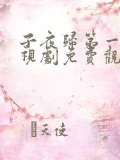 子夜归第一集电视剧免费观看全集高清