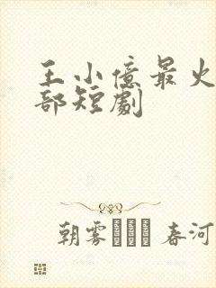 王小亿最火的三部短剧