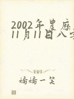 2002年农历11月11日八字算命