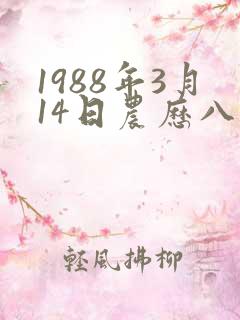 1988年3月14日农历八字