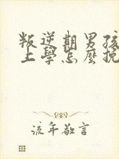 叛逆期男孩不想上学怎么挽救