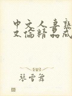 中文人妻熟妇乱又伦精品成熟网站