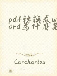 pdf转换成word为什么是乱码