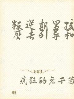 叛逆期男孩子怎么去引导和沟通