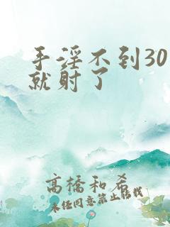 手淫不到30秒就射了