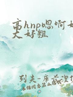 高hnp嗯啊好大好粗